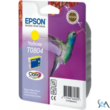 Original Epson C13T08044011/T0804 Tintenpatrone gelb, 620 Seiten ISO/IEC 24711 7.4ml