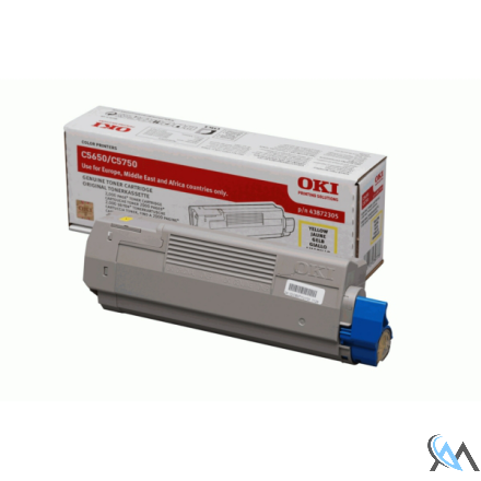 Original OKI 43872305 Toner gelb, 2.000 Seiten/5%