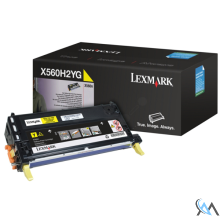 Original Lexmark X560H2YG Tonerkartusche gelb, 10.000 Seiten ISO/IEC 19752