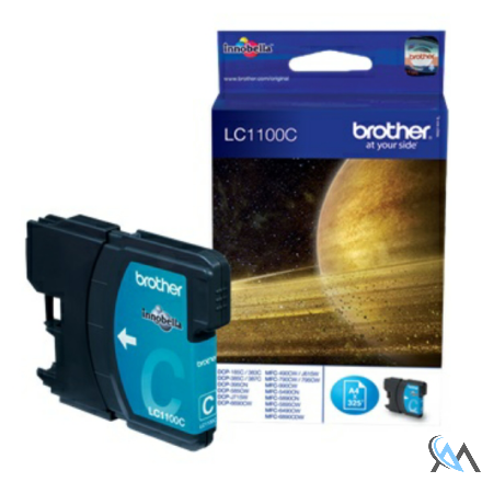 Original Brother LC-1100C Tintenpatrone cyan, 325 Seiten ISO/IEC 24711 5.5ml