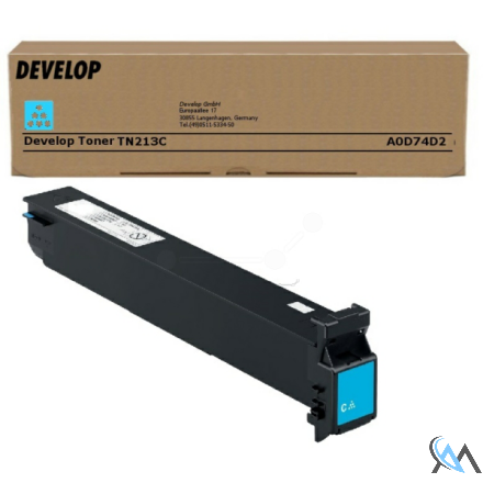 Original Develop A0D74D2/TN-213C Toner cyan, 19.000 Seiten/5%