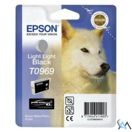 Original Epson C13T09694010/T0969 Tintenpatrone schwarz hell hell, 6.065 Seiten 11.4ml