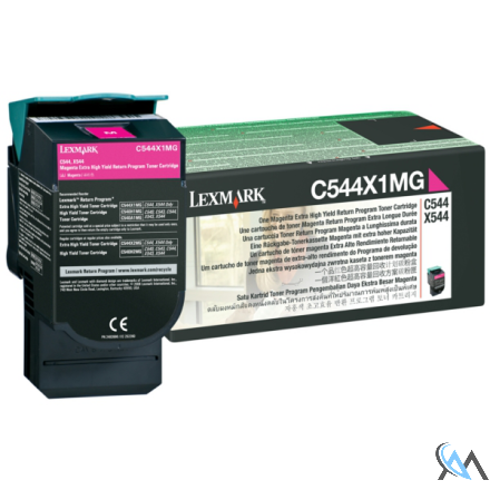 Original Lexmark C544X1MG Toner magenta extra High-Capacity return program, 4.000 Seiten ISO/IEC 19798