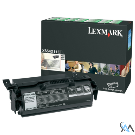 Original Lexmark X654X11E Tonerkartusche schwarz extra High-Capacity return program, 36.000 Seiten ISO/IEC 19752