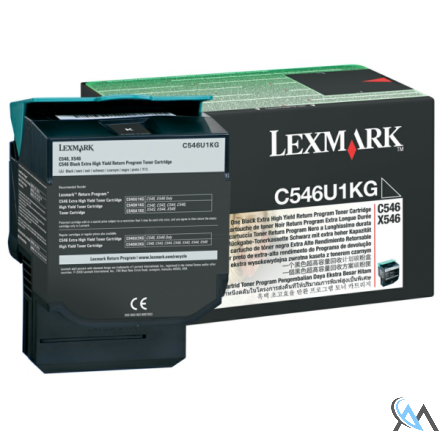 Original Lexmark C546U1KG Toner schwarz extra High-Capacity return program, 8.000 Seiten ISO/IEC 19798