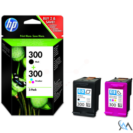 Original HP CN637EE/300 Druckkopfpatrone Multipack schwarz + color, 2x200 Seiten ISO/IEC 24711 200pg + 160 pg VE=2