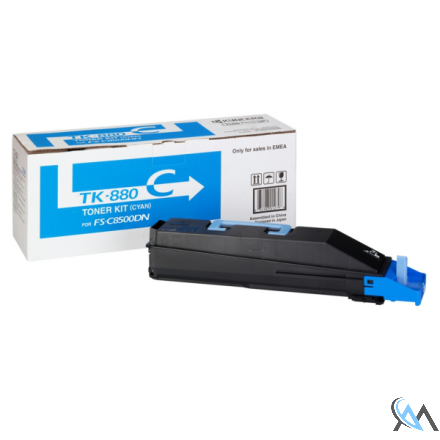 Original Kyocera 1T02KACNL0/TK-880C Toner cyan, 18.000 Seiten ISO/IEC 19798