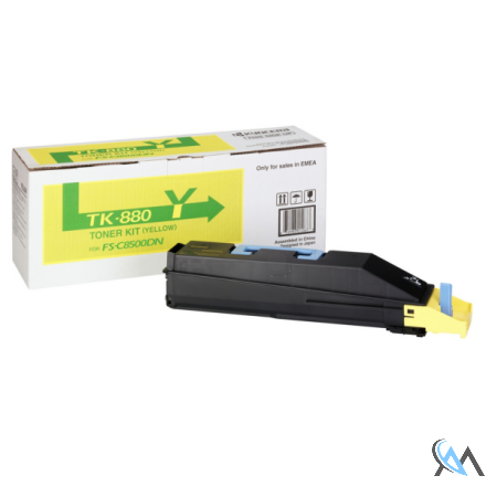 Original Kyocera 1T02KAANL0/TK-880Y Toner gelb, 18.000 Seiten ISO/IEC 19798