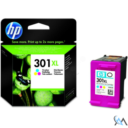 Original HP CH564EE/301XL Druckkopfpatrone color High-Capacity, 300 Seiten ISO/IEC 24711 8ml