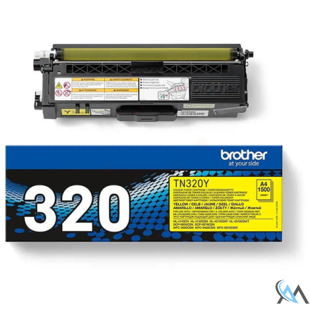 Original Brother TN-320Y Toner gelb, 1.500 Seiten ISO/IEC 19798