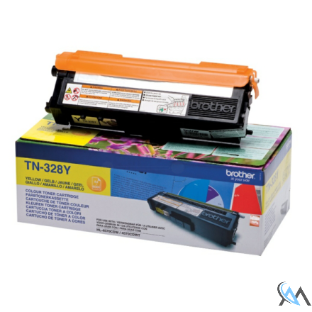 Original Brother TN-328Y Toner gelb extra High-Capacity, 6.000 Seiten ISO/IEC 19798