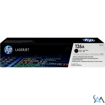 Original HP CE310A/126A Toner schwarz, 1.200 Seiten ISO/IEC 19798