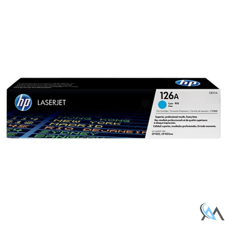 Original HP CE311A/126A Toner cyan, 1.000 Seiten ISO/IEC 19798