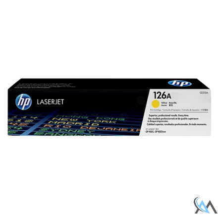 Original HP CE312A/126A Toner gelb, 1.000 Seiten ISO/IEC 19798