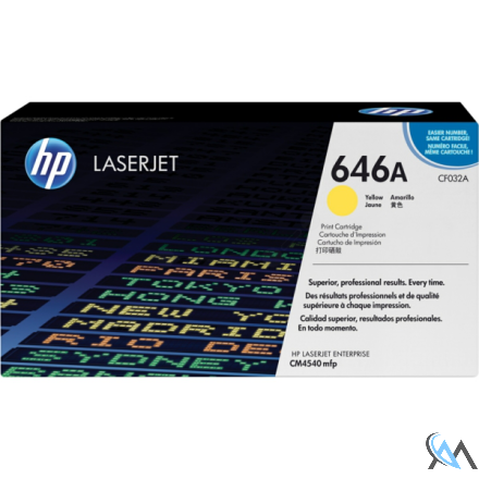 Original HP CF032A/646A Tonerkartusche gelb, 12.500 Seiten/5%