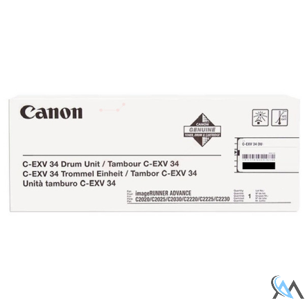 Original Canon 3786B003/C-EXV34 Drum Kit schwarz, 43.000 Seiten