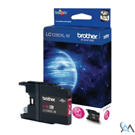 Original Brother LC-1280XLM Tintenpatrone magenta High-Capacity, 1.200 Seiten ISO/IEC 24711