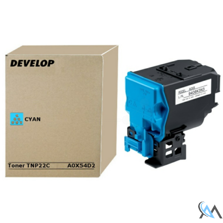 Original Develop A0X54D2/TNP-22C Toner cyan, 6.000 Seiten/5%