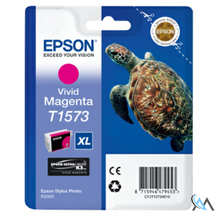 Original Epson C13T15734010/T1573 Tintenpatrone magenta, 2.300 Seiten 25.9ml