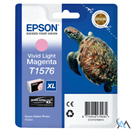 Original Epson C13T15764010/T1576 Tintenpatrone magenta hell, 2.300 Seiten 25.9ml