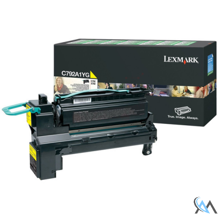 Original Lexmark C792A1YG Tonerkartusche gelb return program, 6.000 Seiten ISO/IEC 19798