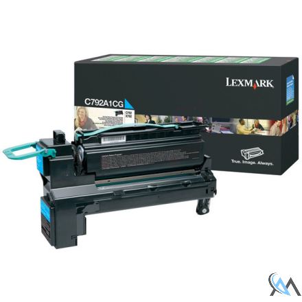 Original Lexmark C792A1CG Tonerkartusche cyan return program, 6.000 Seiten ISO/IEC 19798