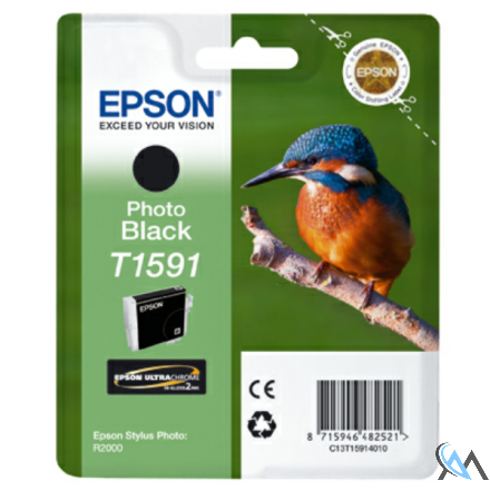 Original Epson C13T15914010/T1591 Tintenpatrone schwarz foto 17ml