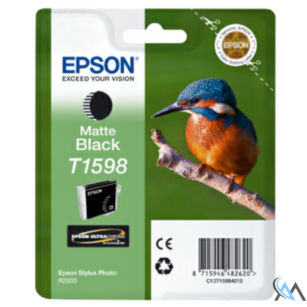 Original Epson C13T15984010/T1598 Tintenpatrone schwarz matt 17ml