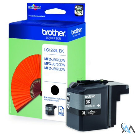 Original Brother LC-129XLBK Tintenpatrone schwarz, 2.400 Seiten ISO/IEC 24711 50ml