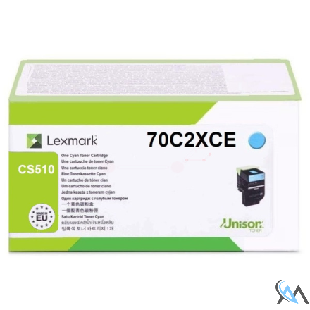 Original Lexmark 70C2XCE/702XC Toner-Kit cyan extra High-Capacity Projekt, 4.000 Seiten ISO/IEC 19798