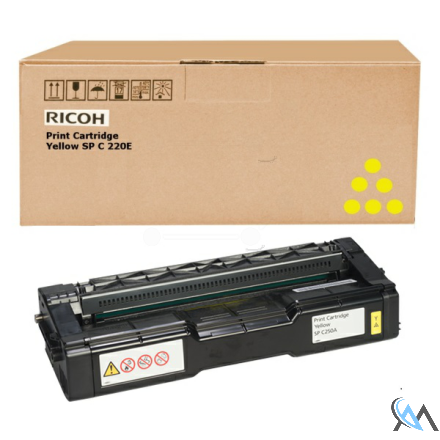 Original Ricoh 407546 Toner gelb, 1.600 Seiten ISO/IEC 19798