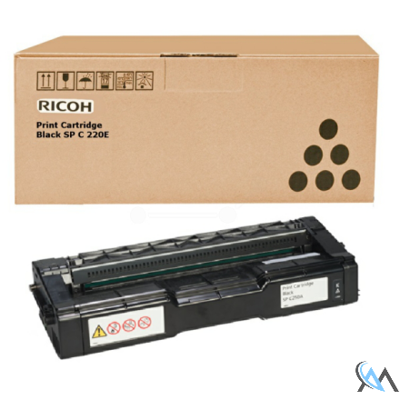 Original Ricoh 407543 Toner schwarz, 2.000 Seiten ISO/IEC 19798