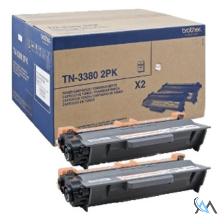 Original Brother TN-3380TWIN Toner-Kit High-Capacity Doppelpack, 2x8.000 Seiten ISO/IEC 19752 VE=2