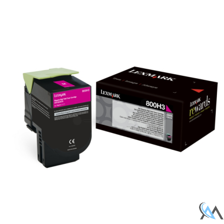 Original Lexmark 80C0H30/800H3 Toner-Kit magenta, 3.000 Seiten ISO/IEC 19798