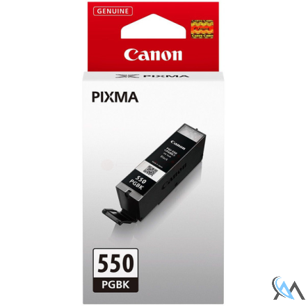 Original Canon 6496B001/PGI-550PGBK Tintenpatrone schwarz pigmentiert, 300 Seiten ISO/IEC 24711 2425 Fotos 15ml