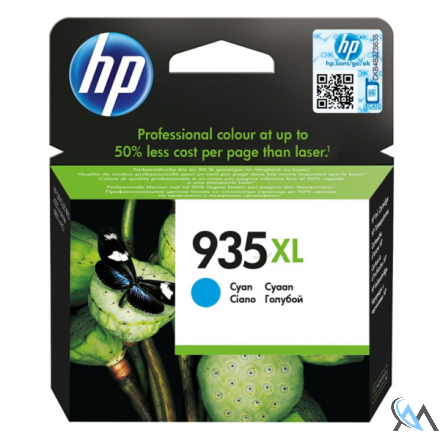 Original HP C2P24AE/935XL Tintenpatrone cyan High-Capacity, 825 Seiten ISO/IEC 24711 9.5ml