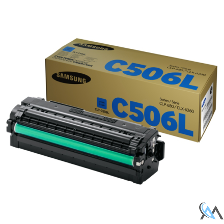 Original Samsung CLT-C506L/ELS/C506L Tonerkartusche cyan, 3.500 Seiten ISO/IEC 19752
