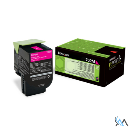 Original Lexmark 70C20M0/702M Toner-Kit magenta return program, 1.000 Seiten ISO/IEC 19798