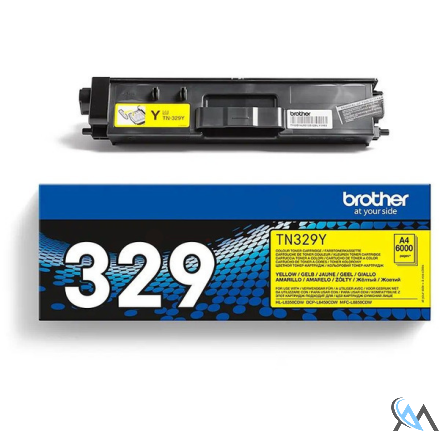 Original Brother TN-329Y Toner-Kit gelb extra High-Capacity, 6.000 Seiten ISO/IEC 19798