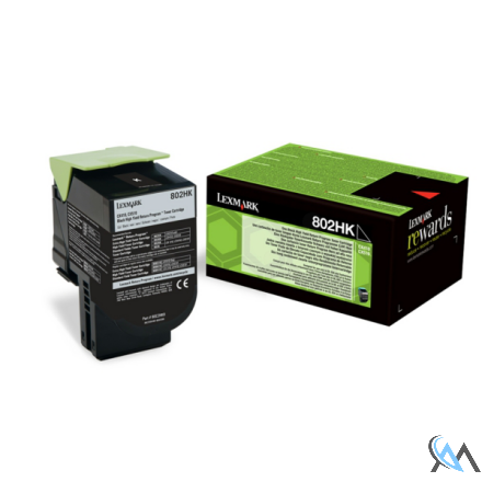 Original Lexmark 80C2HK0/802HK Toner-Kit schwarz return program, 4.000 Seiten ISO/IEC 19798