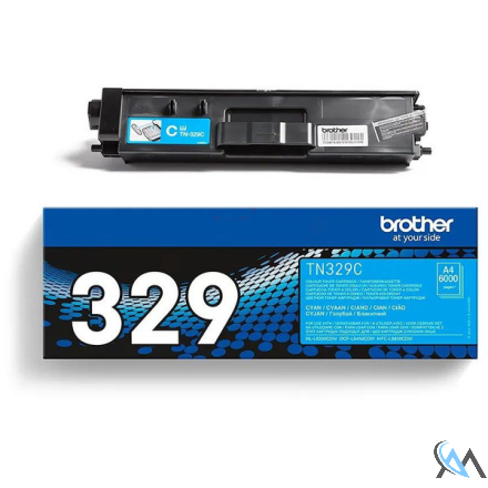 Original Brother TN-329C Toner-Kit cyan extra High-Capacity, 6.000 Seiten ISO/IEC 19798