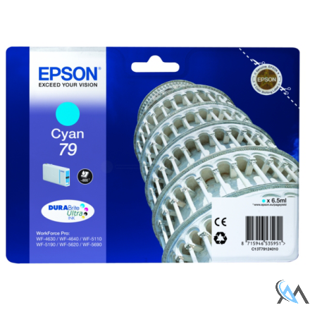 Original Epson C13T79124010/79 Tintenpatrone cyan, 800 Seiten 6.5ml