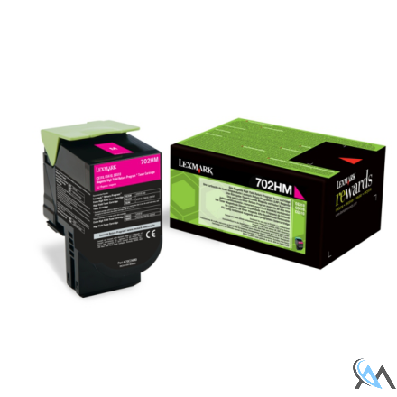 Original Lexmark 70C2HM0/702HM Toner-Kit magenta return program, 3.000 Seiten ISO/IEC 19798