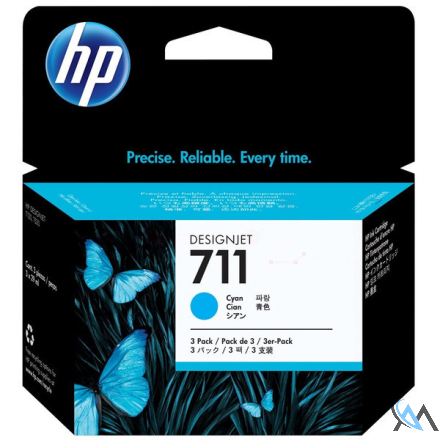 Original HP CZ134A/711 Tintenpatrone cyan 29ml VE=3