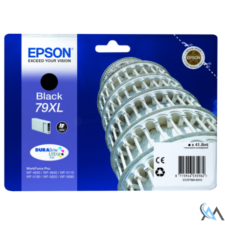 Original Epson C13T79014010/79XL Tintenpatrone schwarz High-Capacity, 2.600 Seiten 41.8ml