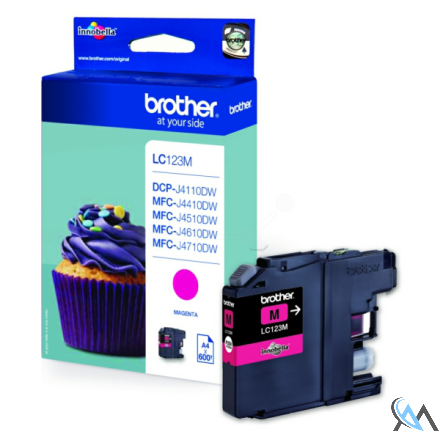 Original Brother LC-123M Tintenpatrone magenta, 600 Seiten ISO/IEC 24711 5,9ml