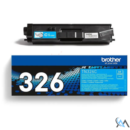 Original Brother TN-326C Toner-Kit cyan High-Capacity, 3.500 Seiten ISO/IEC 19798