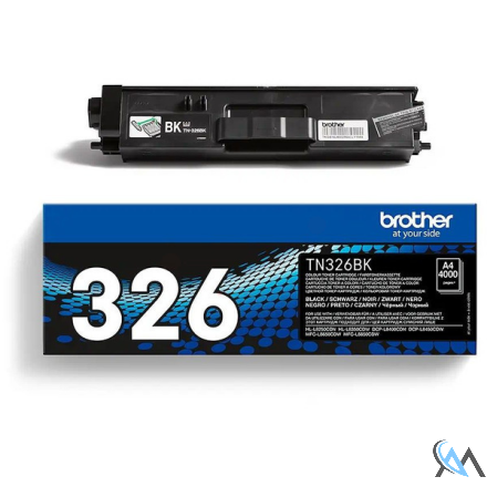 Original Brother TN-326BK Toner-Kit schwarz High-Capacity, 4.000 Seiten ISO/IEC 19798