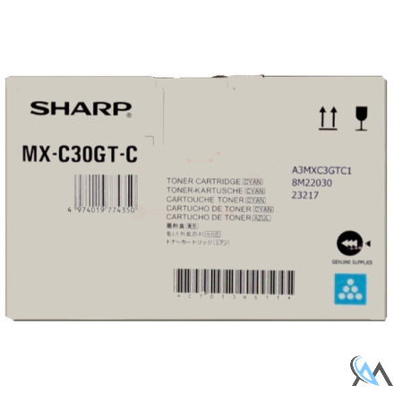 Original Sharp MXC-30GTC Toner-Kit cyan, 6.000 Seiten ISO/IEC 19752