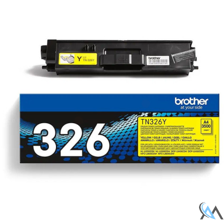 Original Brother TN-326Y Toner-Kit gelb High-Capacity, 3.500 Seiten ISO/IEC 19798